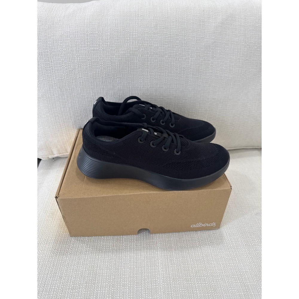 Allbirds Tree Runner Go Mens 9.5 Natural Black Sustainable Sneakers NEW